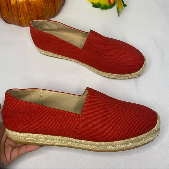 Stuart Weitzman Mykonos Twill Espadrilles In Red Size 6 - Picture 4 of 14
